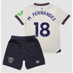 Dětské fotbalový komplet West Ham United Mateus Fernandes #18 Venkovní košile 2025-26 Krátkým Rukávem